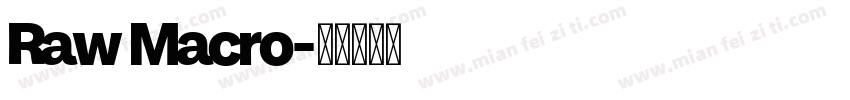 Raw Macro字体转换